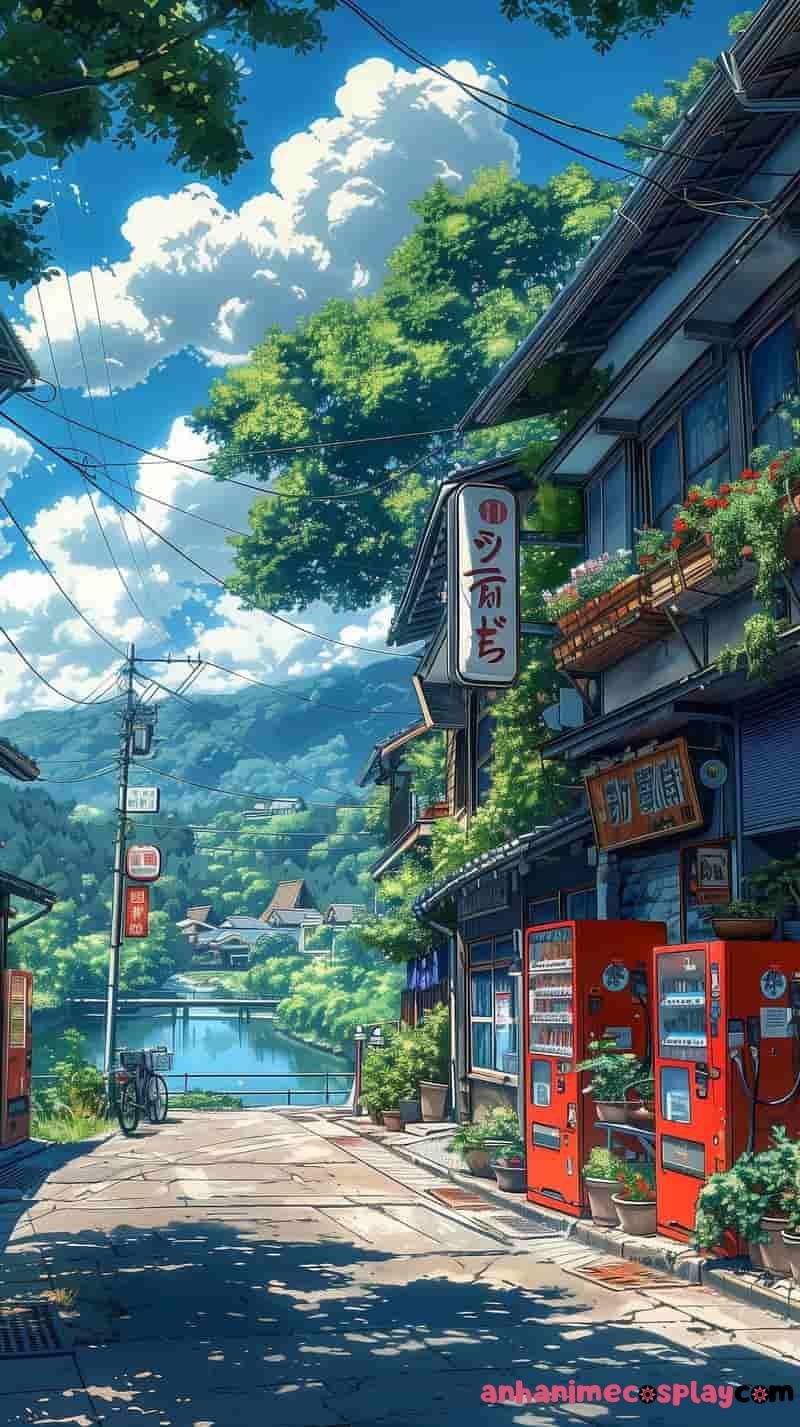 ảnh phong cảnh anime chill
